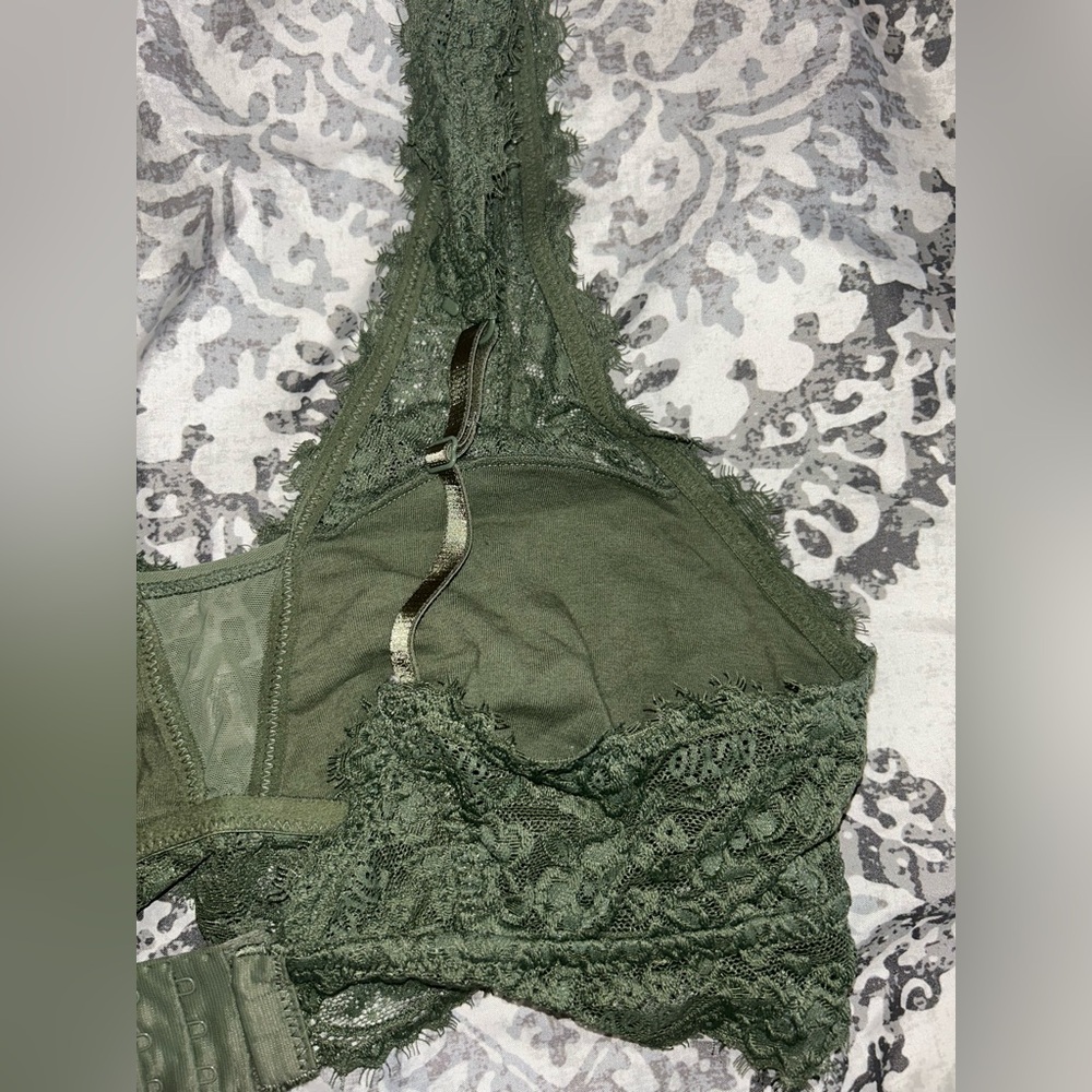 Aerie Lace Bralette in Forest Green - Picture 7 of 9